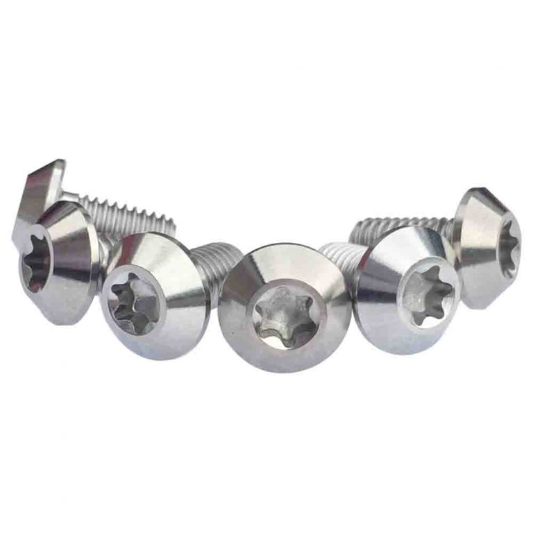 Titanium rotor bolts M5 x 10mm low profile TiBike