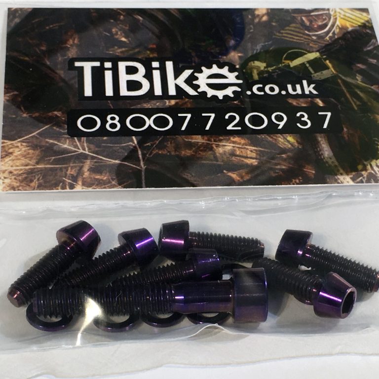Purple Titanium Stem bolts TiBike